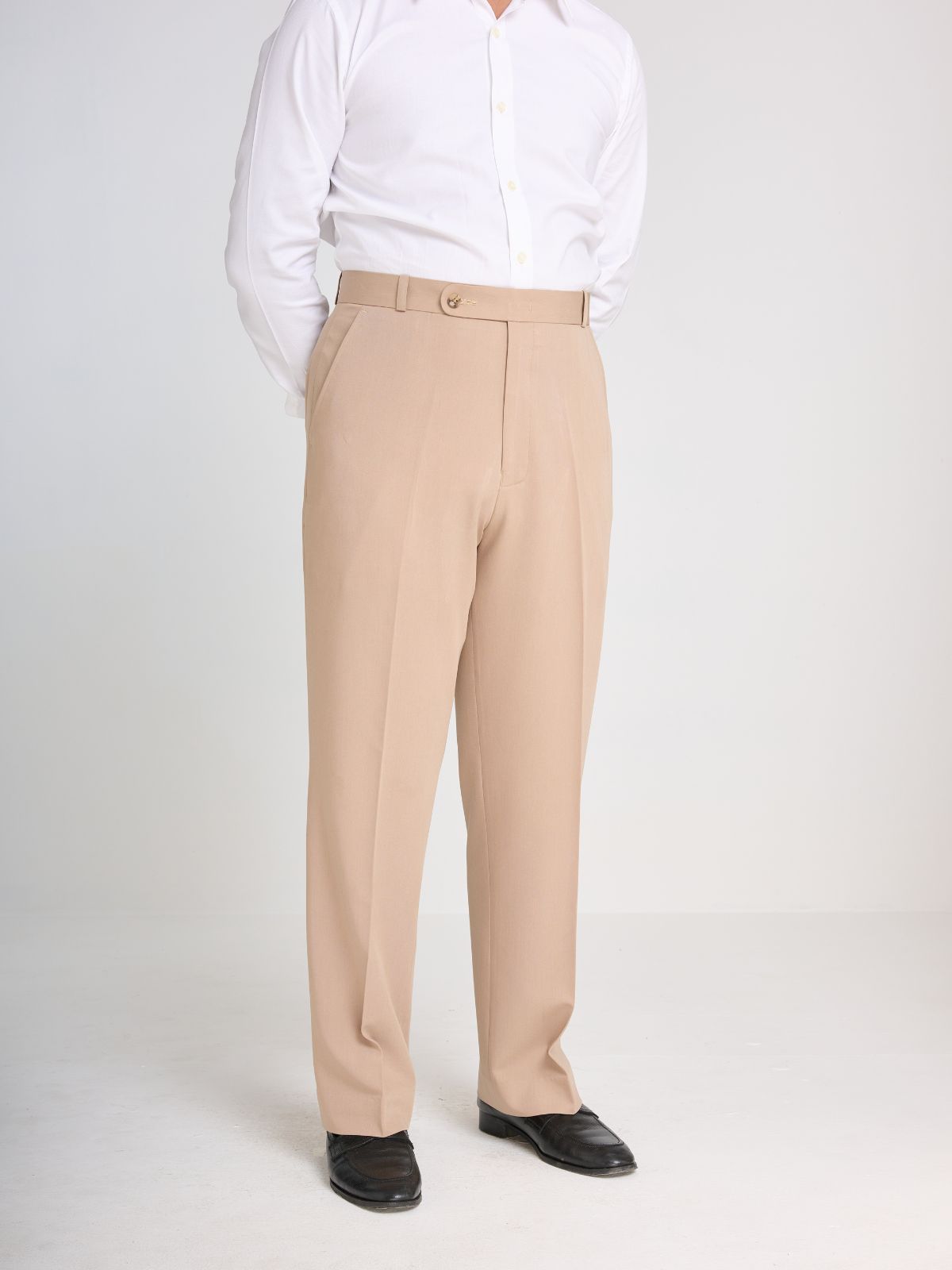 Beige Formal Trousers