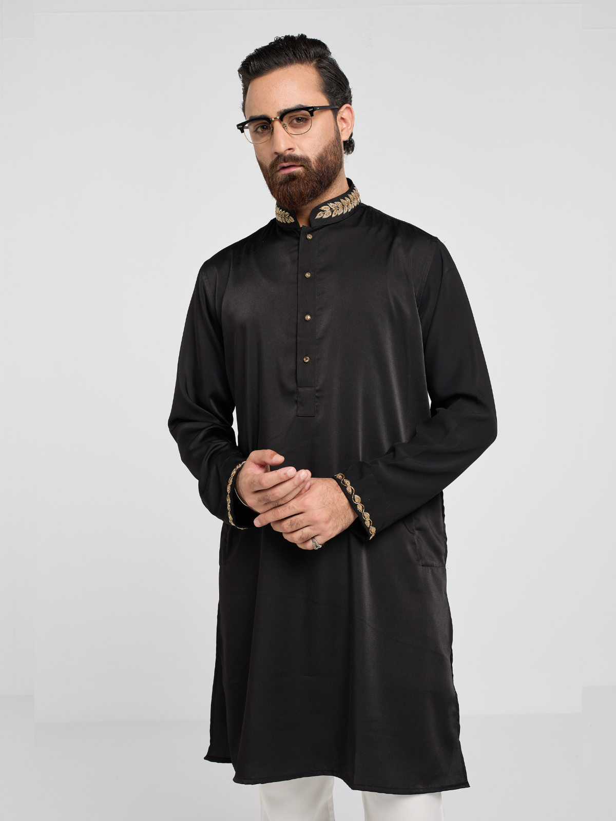 Black Zardozi Kurta