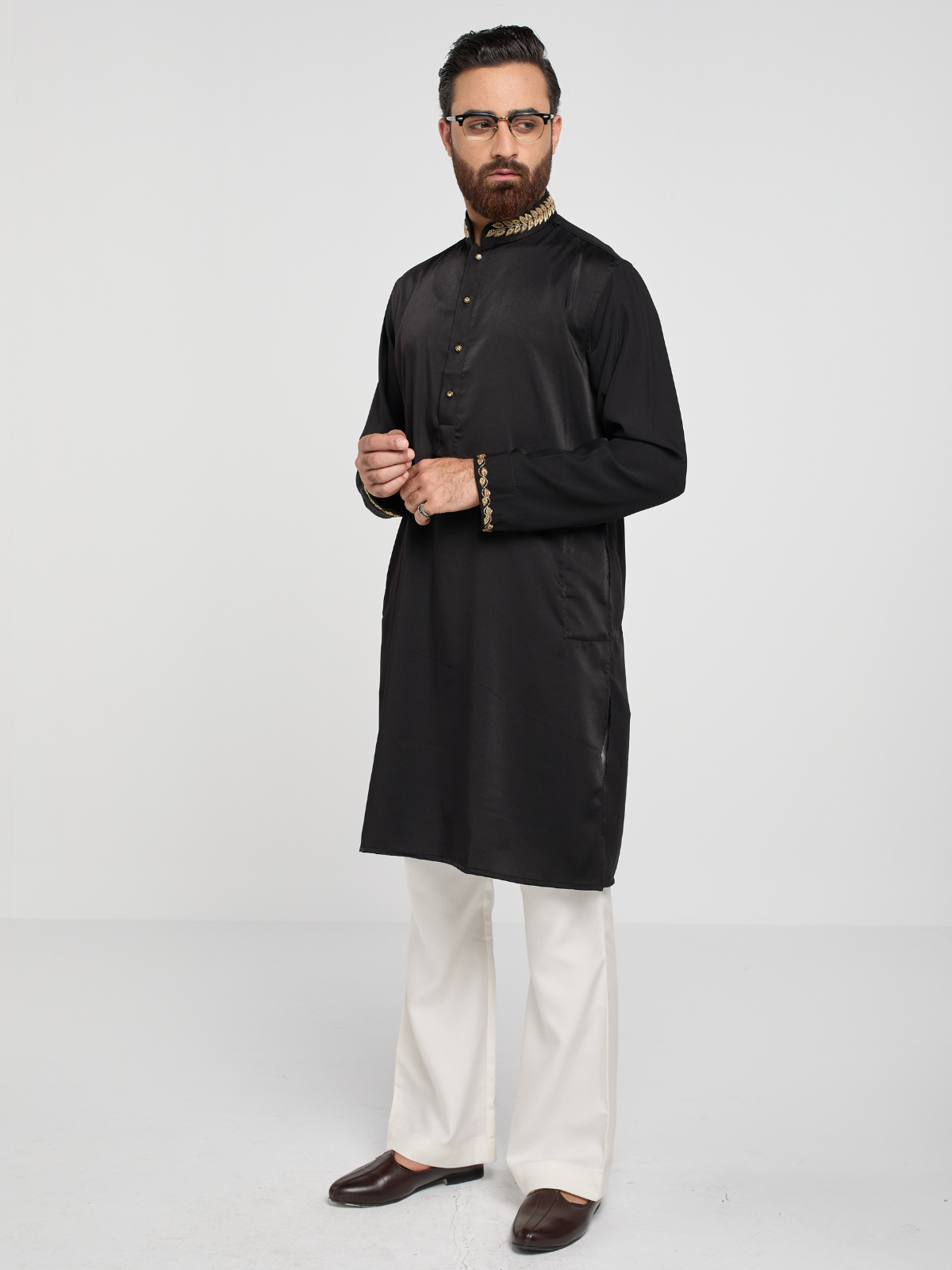 Black Zardozi Kurta