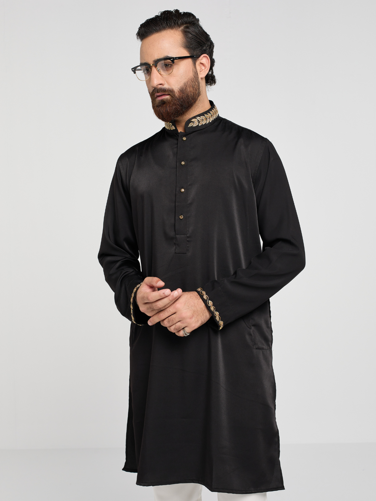 Black Zardozi Kurta