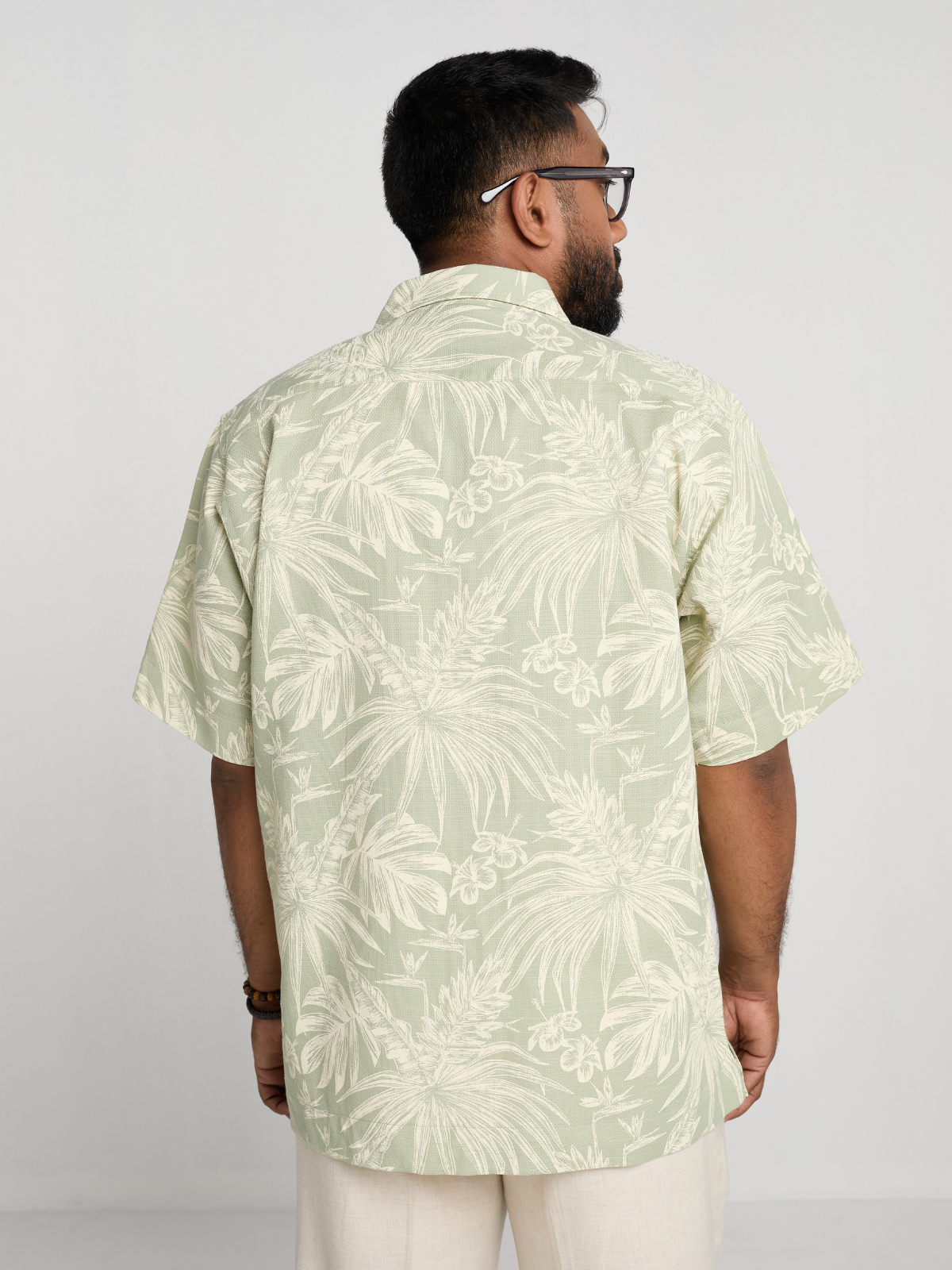 Lime Floral Cuban Shirt