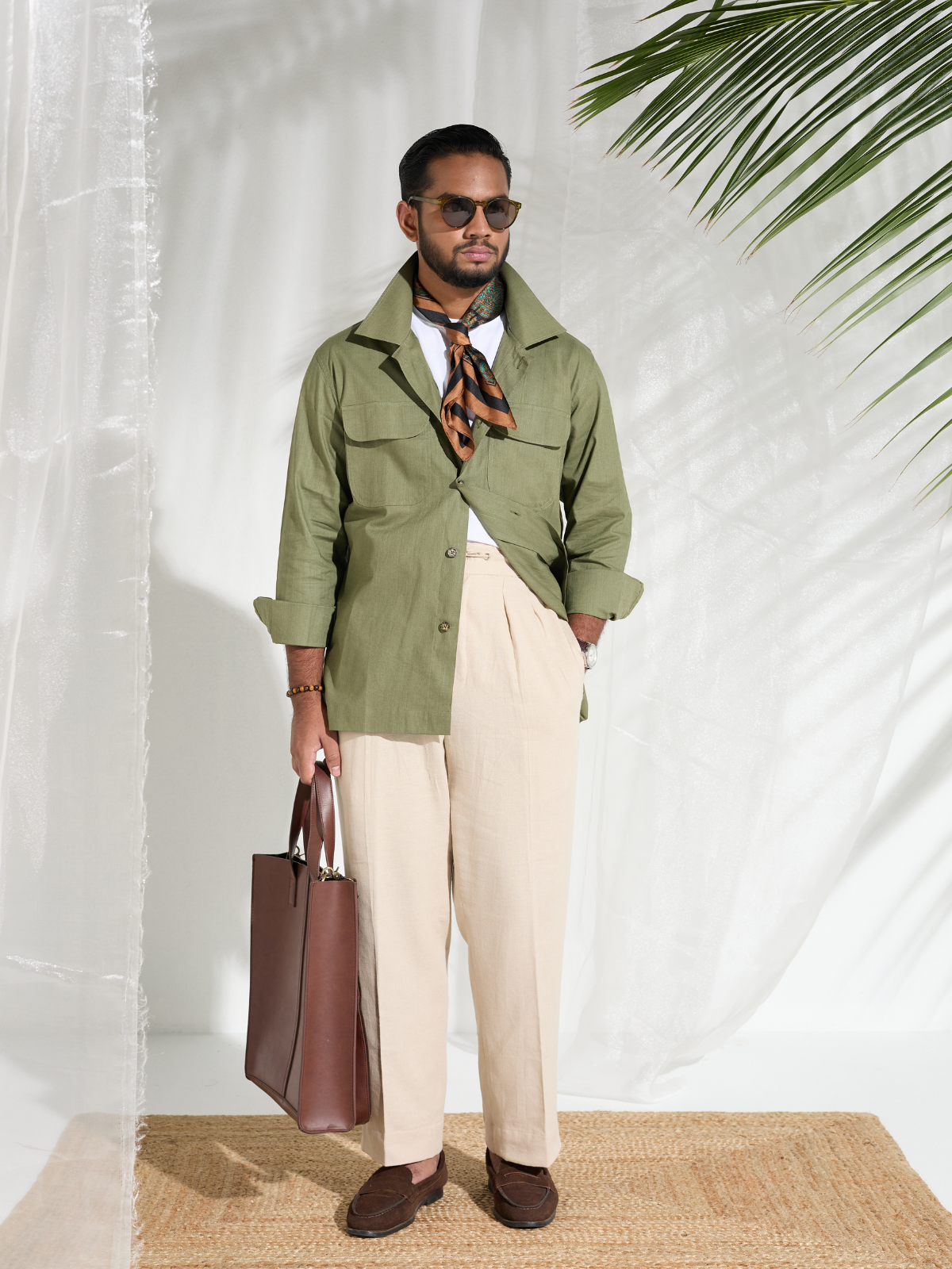 Olive Cotton Shacket