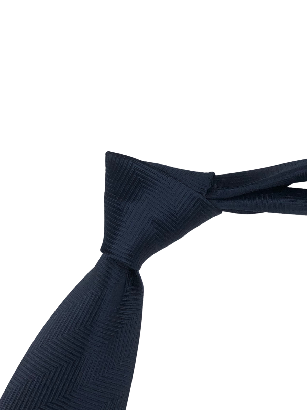 Navy Self Print Tie