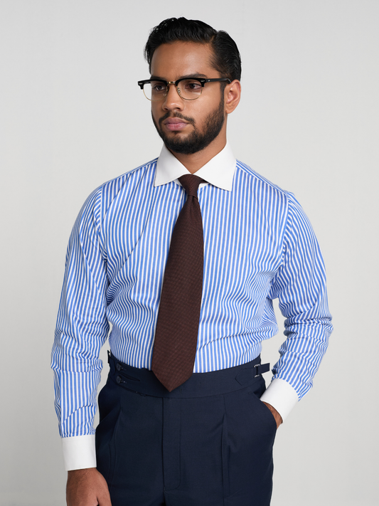 Winchester Royal Blue Stripe Formal Shirt