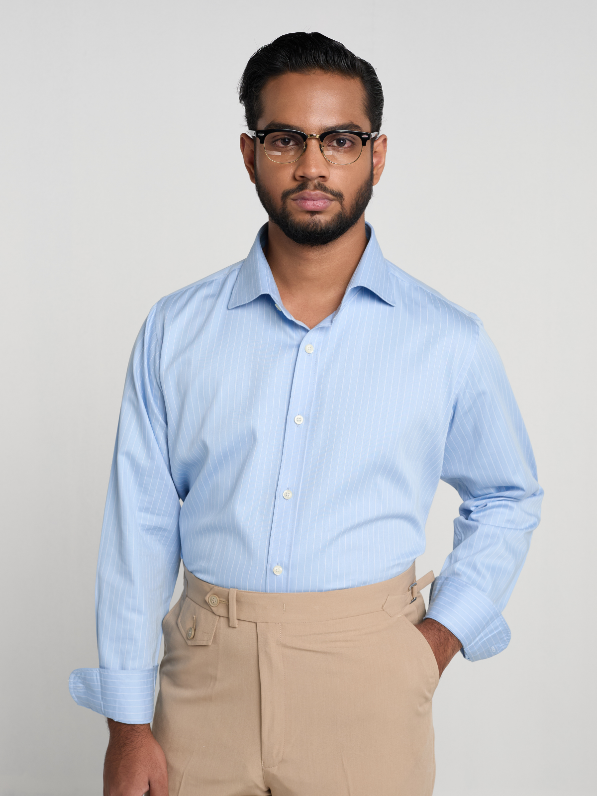 Pinstripe Sky Formal Shirt