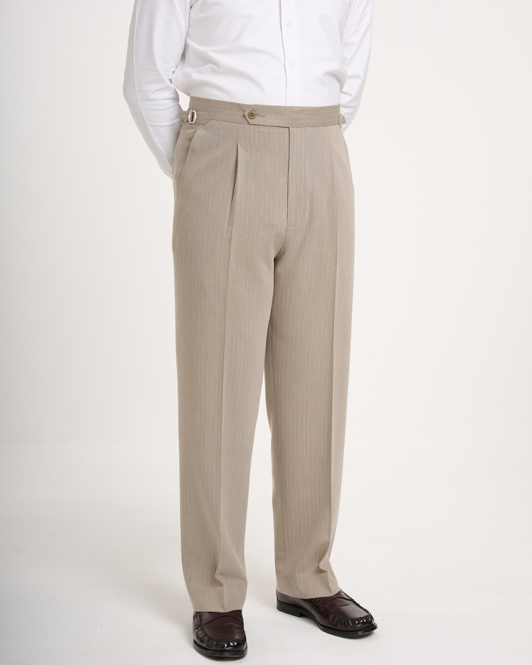 Sand Pin stripe Formal Trouser