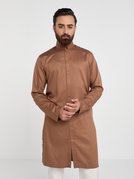 Terracotta Sherwani Cut Kurta
