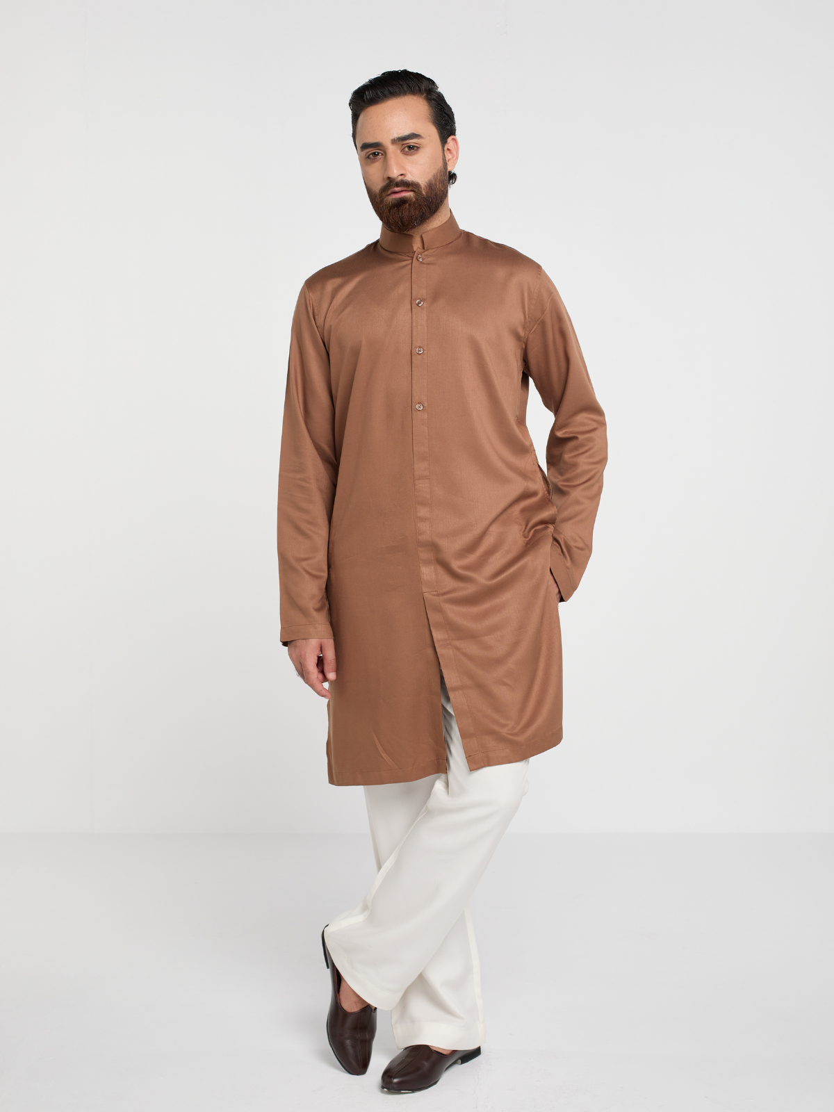 Terracotta Sherwani Cut Kurta