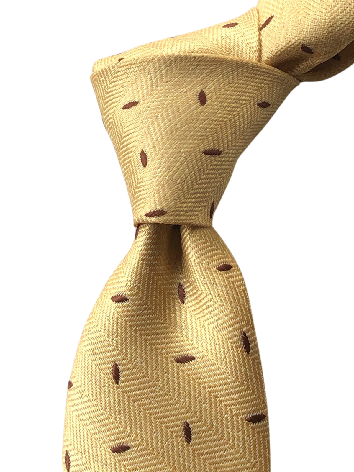 Beige with Maroon Patterned Tie