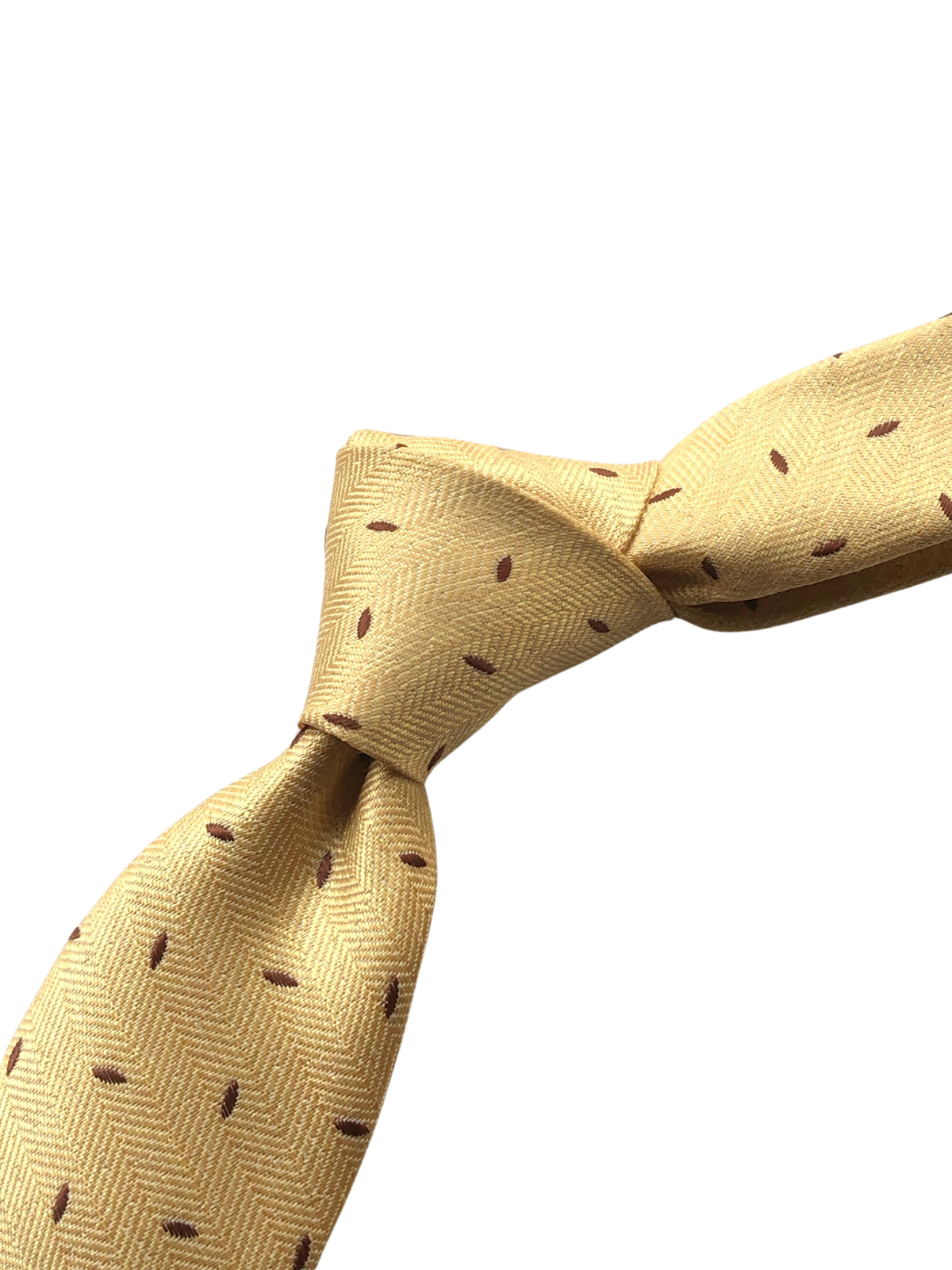 Beige with Maroon Patterned Tie