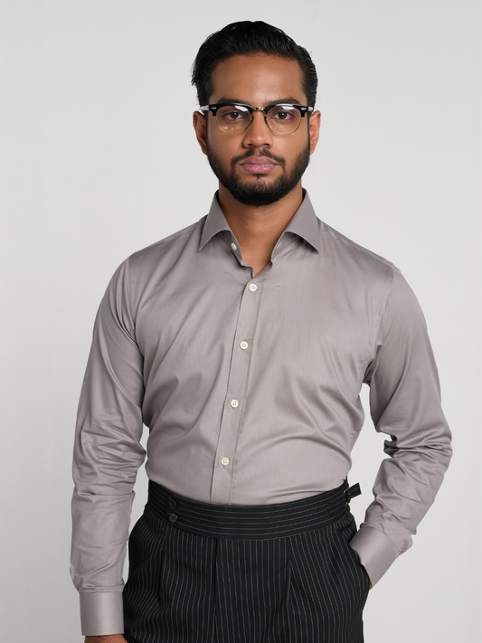 Stone Grey Formal Shirt