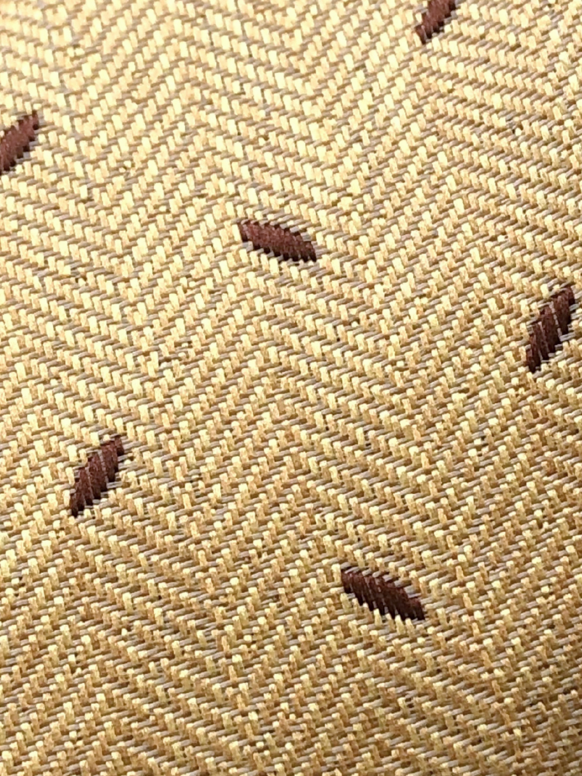 Beige with Maroon Patterned Tie