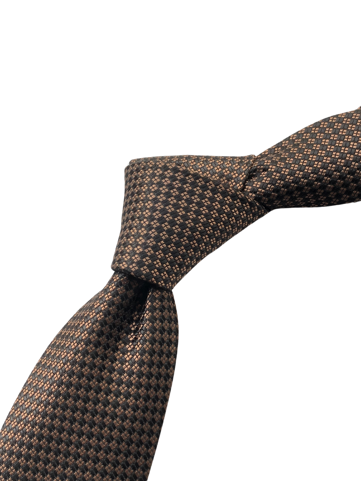 Brown with Black Subtle Pattern Tie