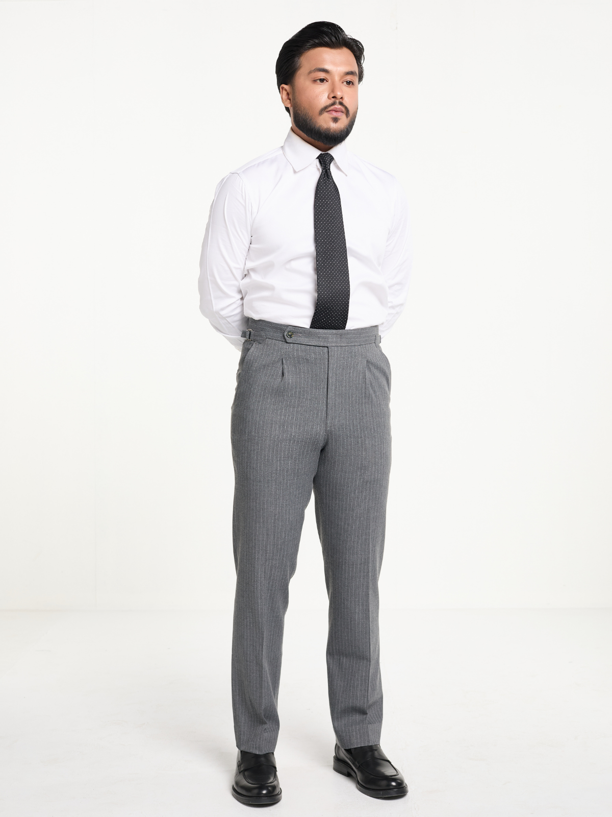 Grey Stripe Formal Trouser