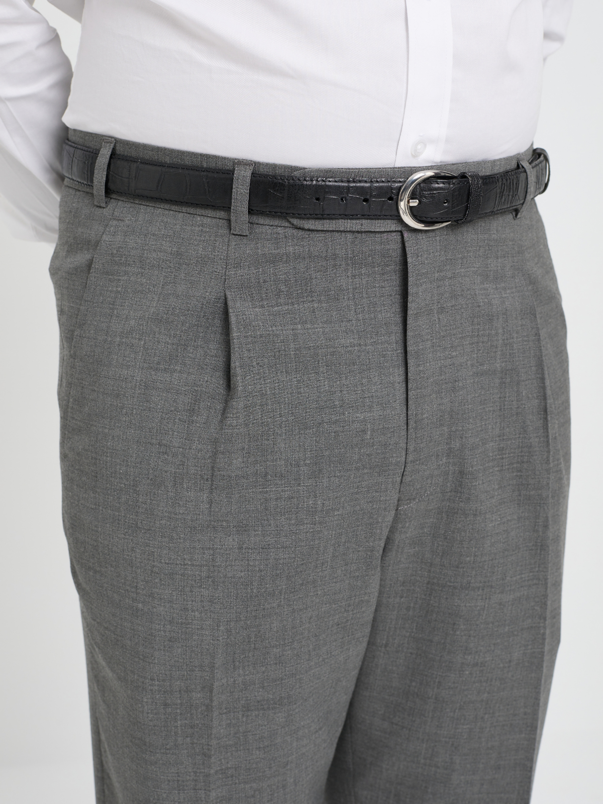 Mid-Grey Mid Rise Formal Trouser