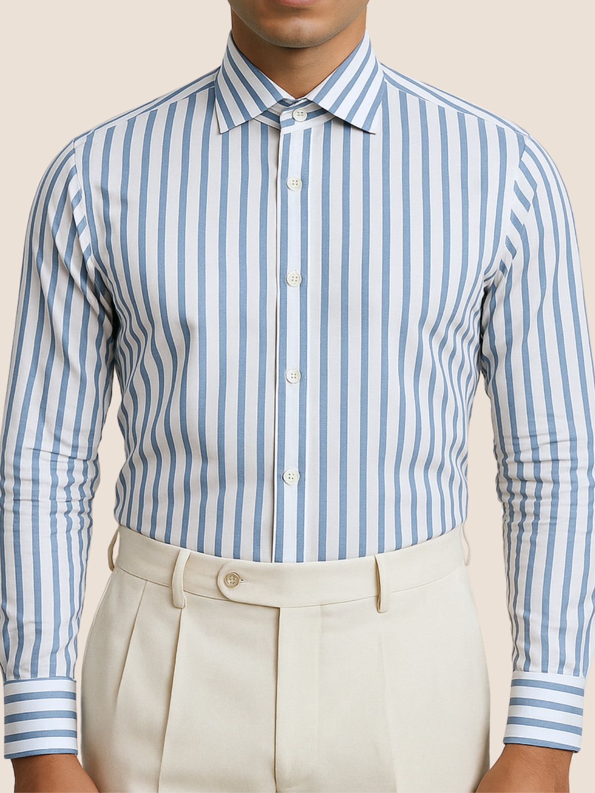 Sky Bengal Stripe Formal Shirt