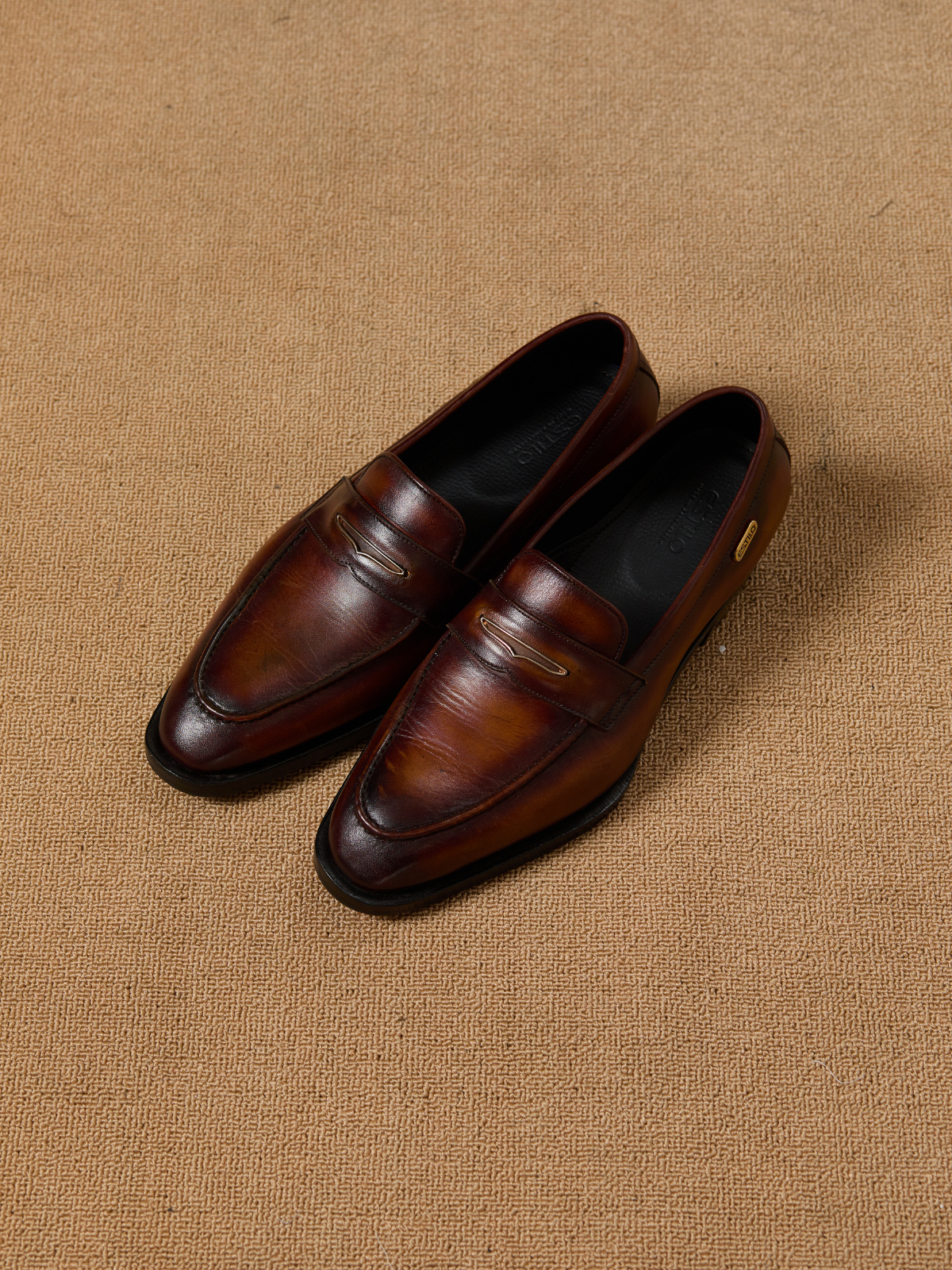 Milano Penny lofer : Mustard Solid