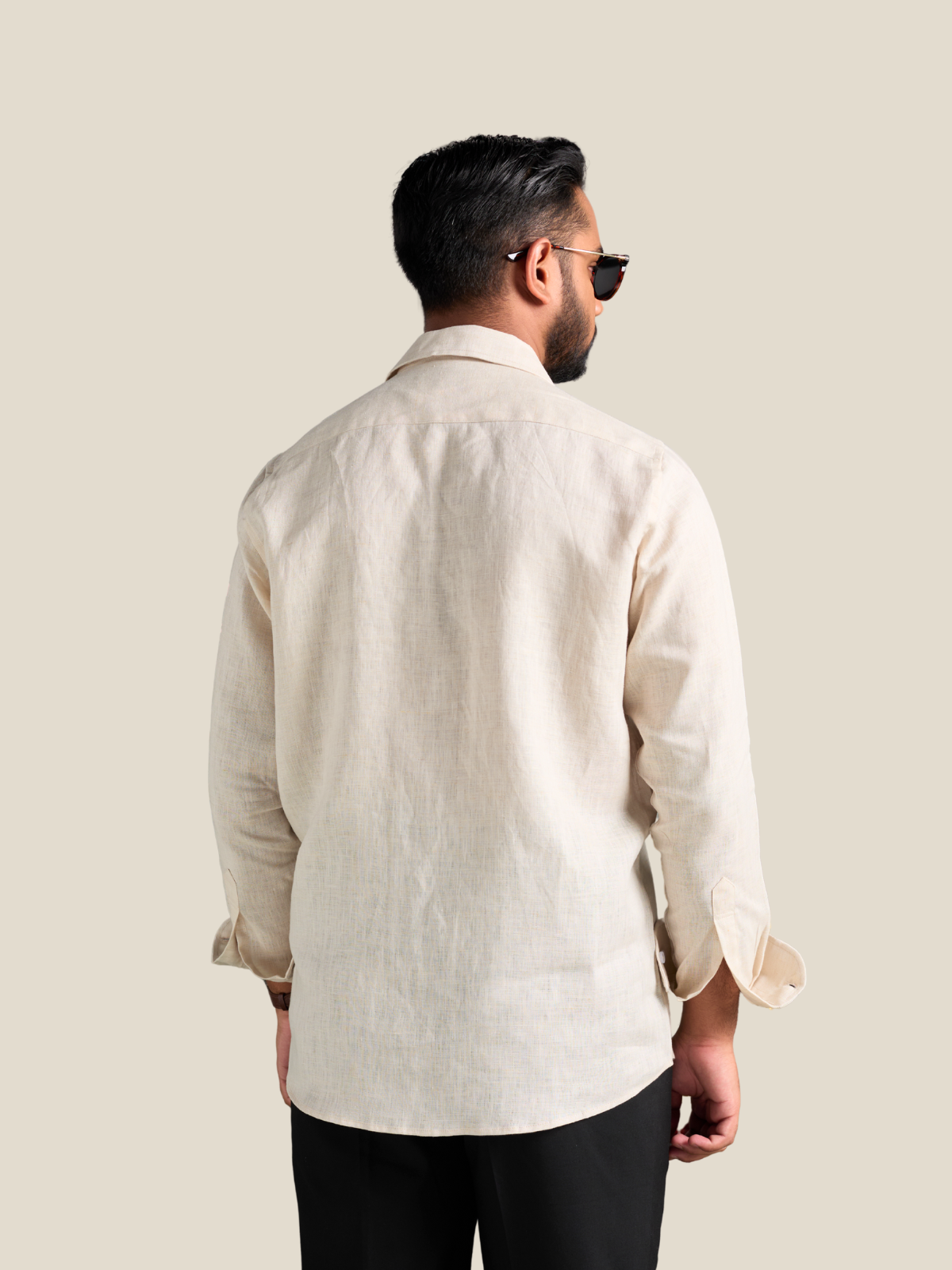 Beige full sleeve cuban
