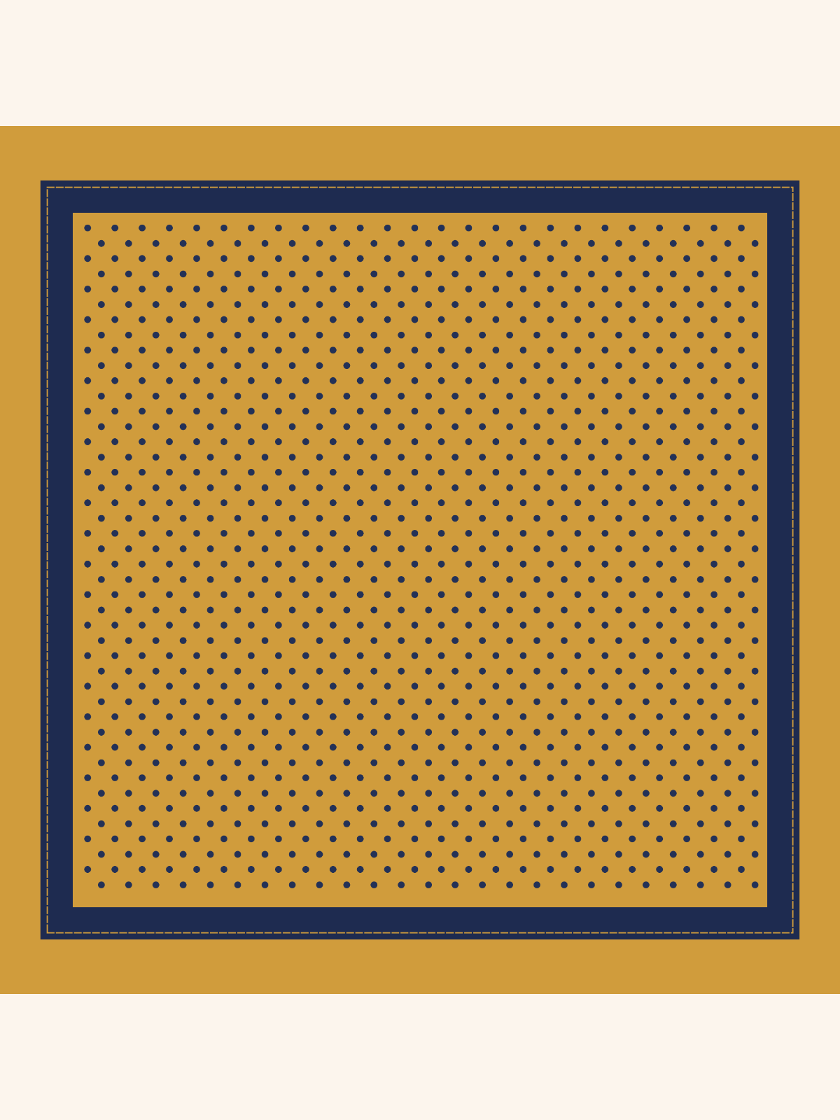 Golden Polka Silk Pocket Square