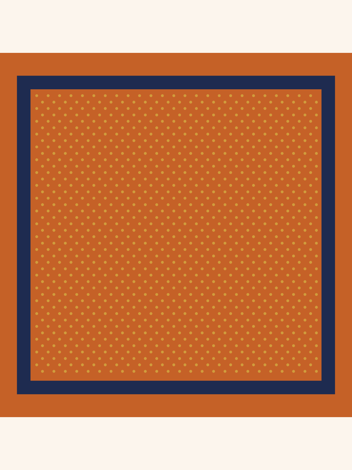 Orange Polka Silk Pocket Square