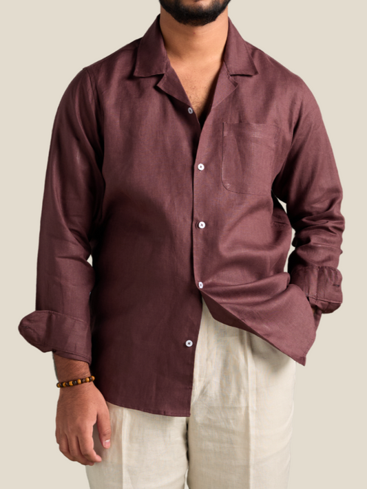 Brown full sleeve cuban