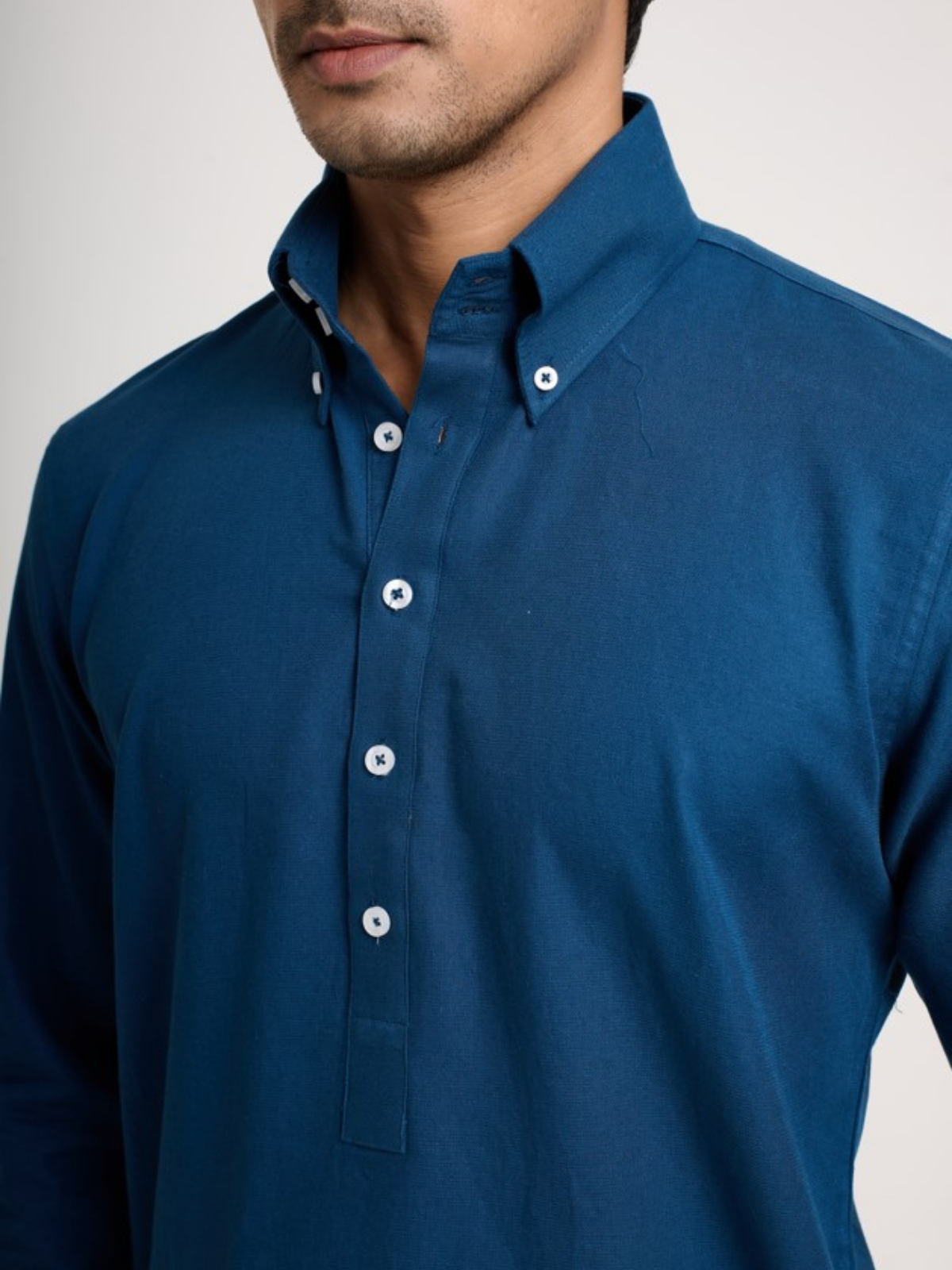 Teal Button Down Kurta