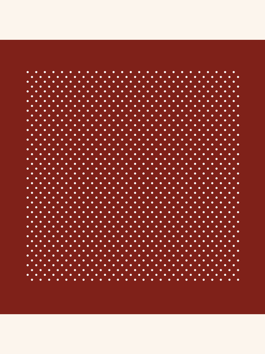 Crimson Polka Silk Pocket Square