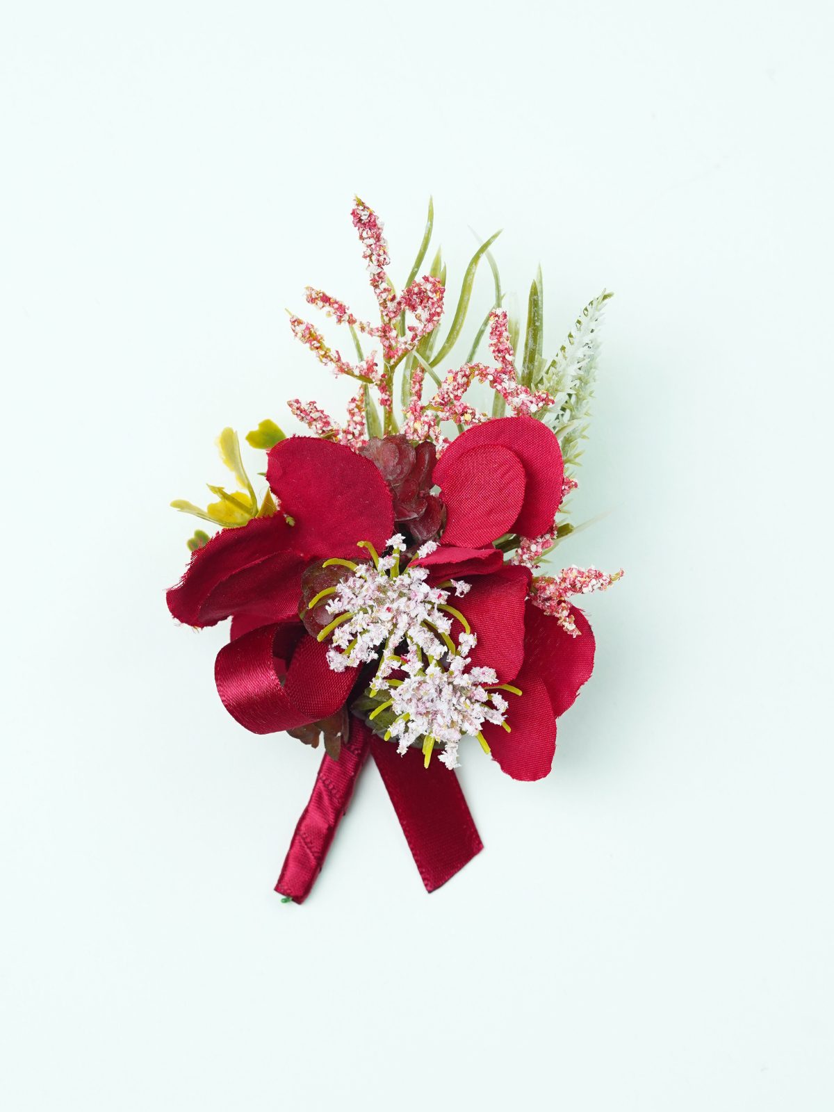 Maroon Boutonniere