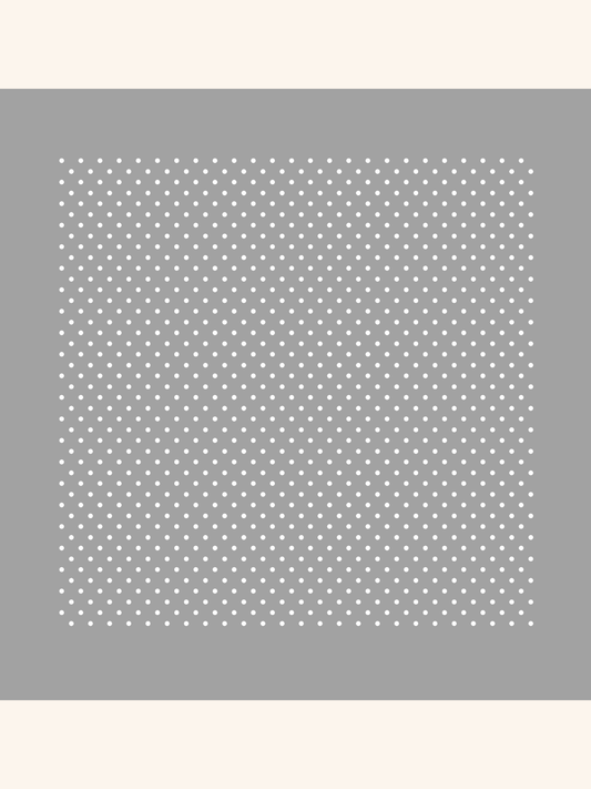 Silver Polka Silk Pocket Square
