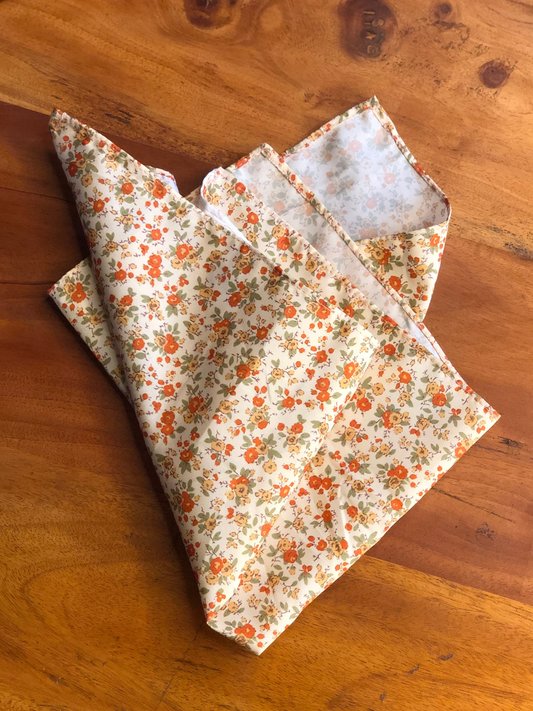 Floral Beige & Orange