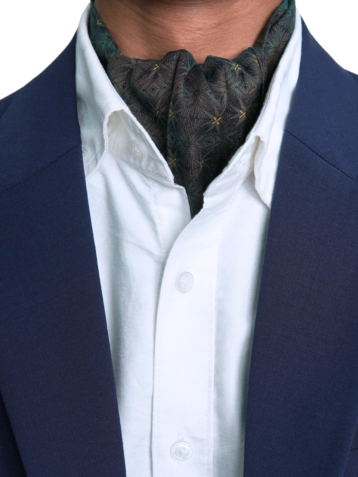 Yellow Patterned Ascot