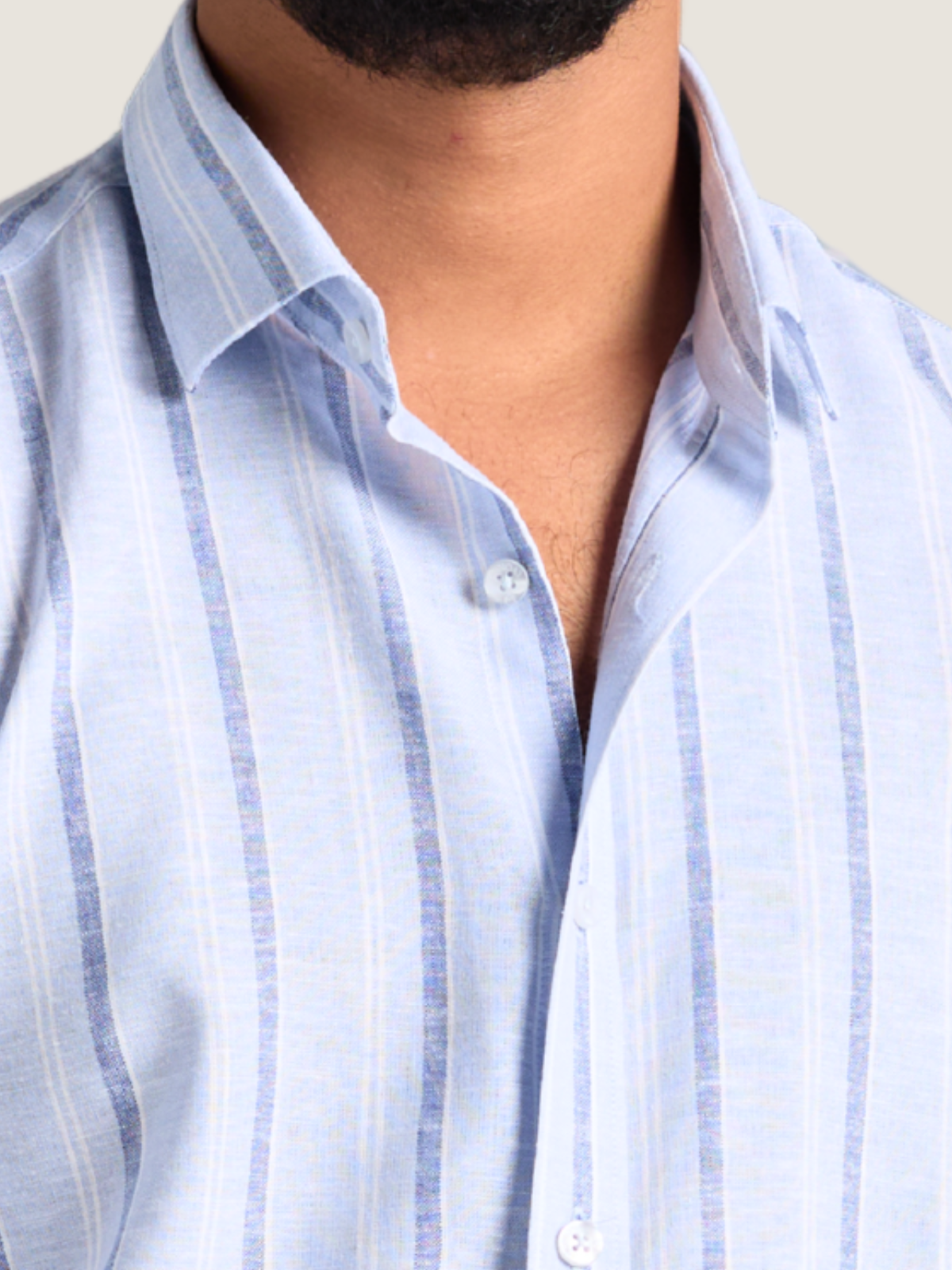 Sky Striped Casual Shirt