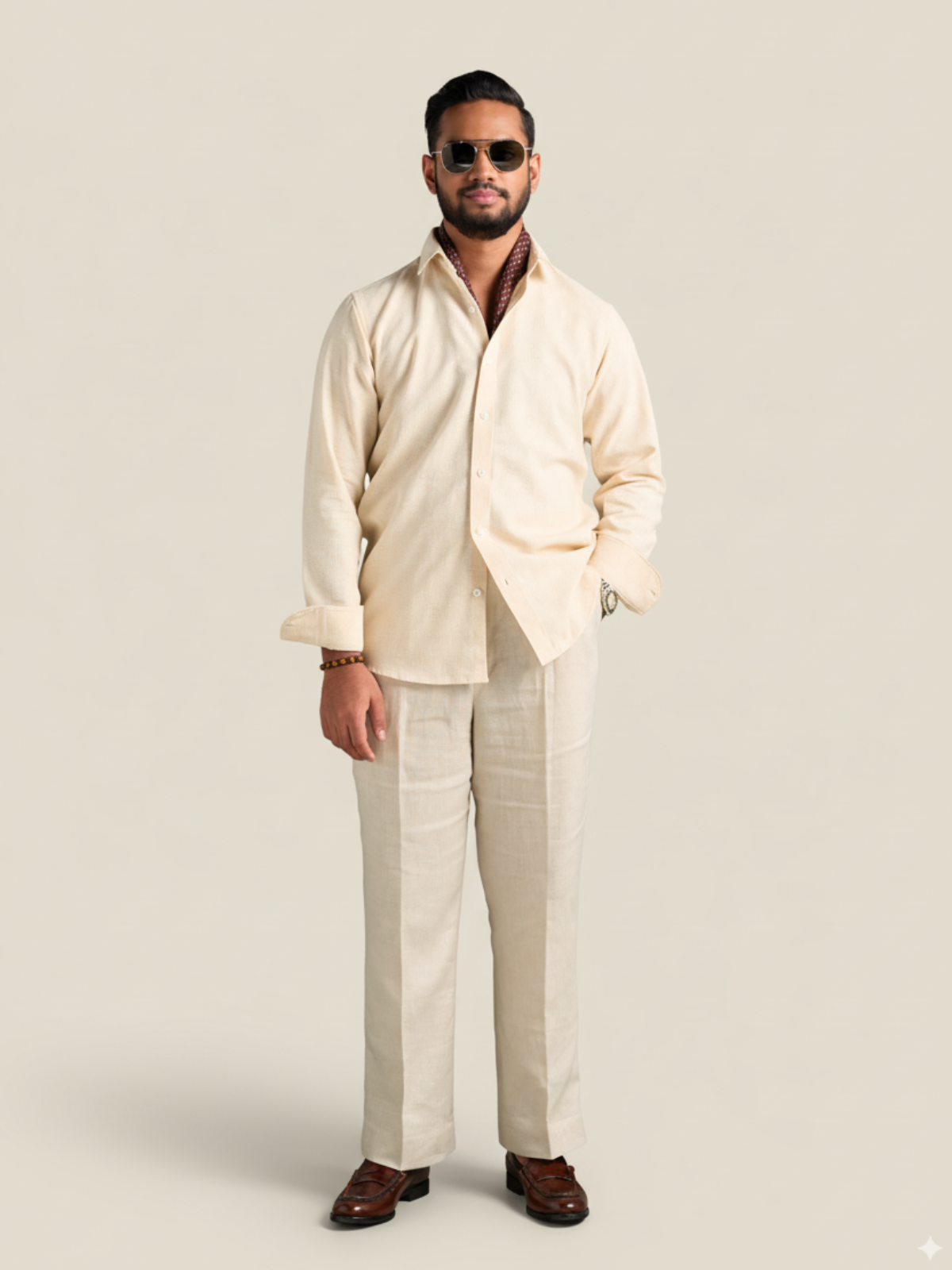 Beige Casual Shirt