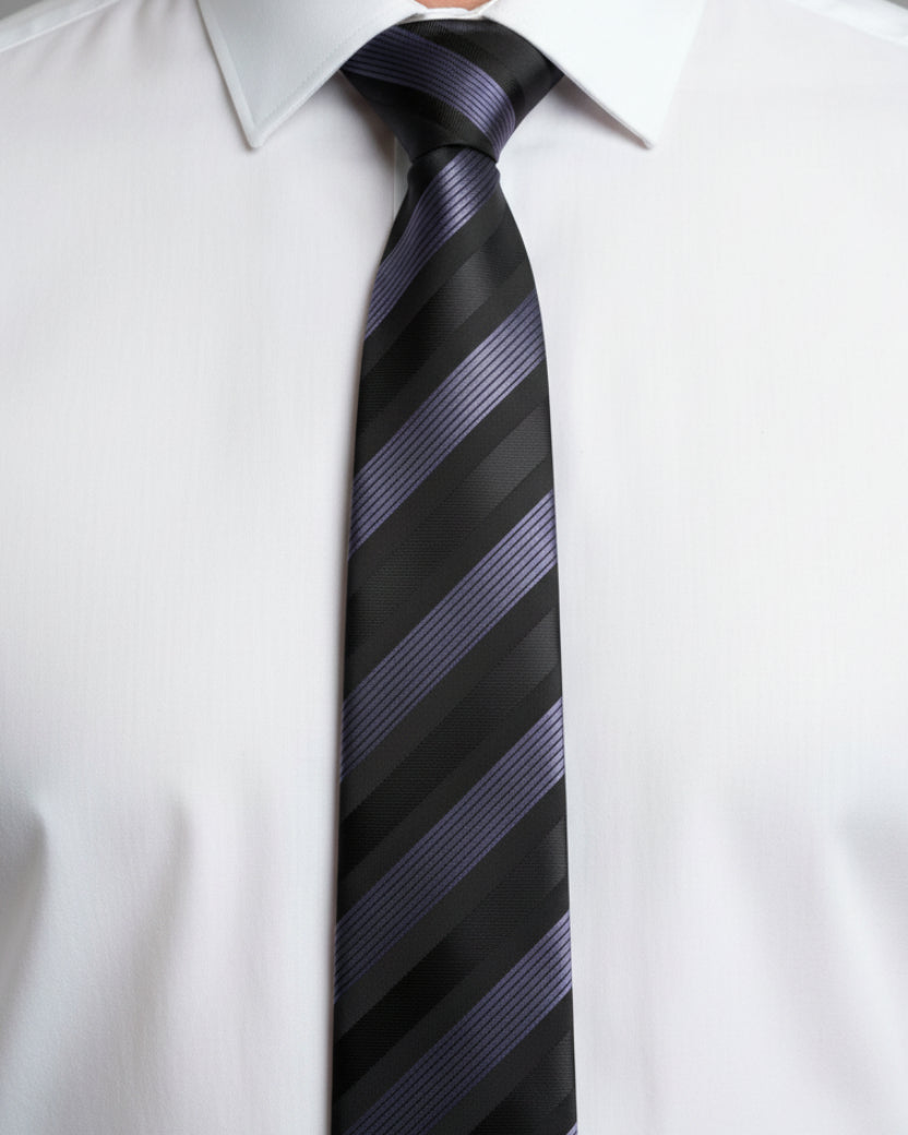 Midnight Noir Stripe Tie