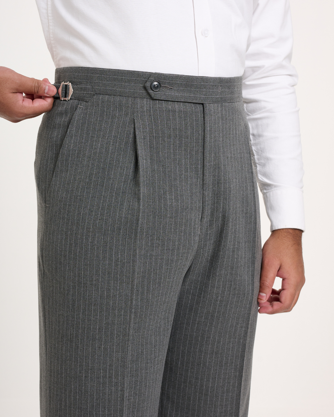 Grey Stripe Formal Trouser