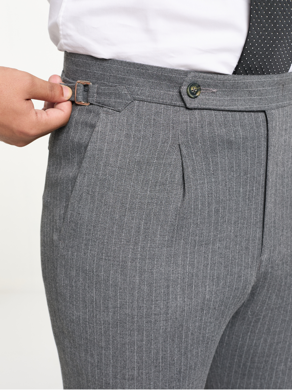 Grey Stripe Formal Trouser