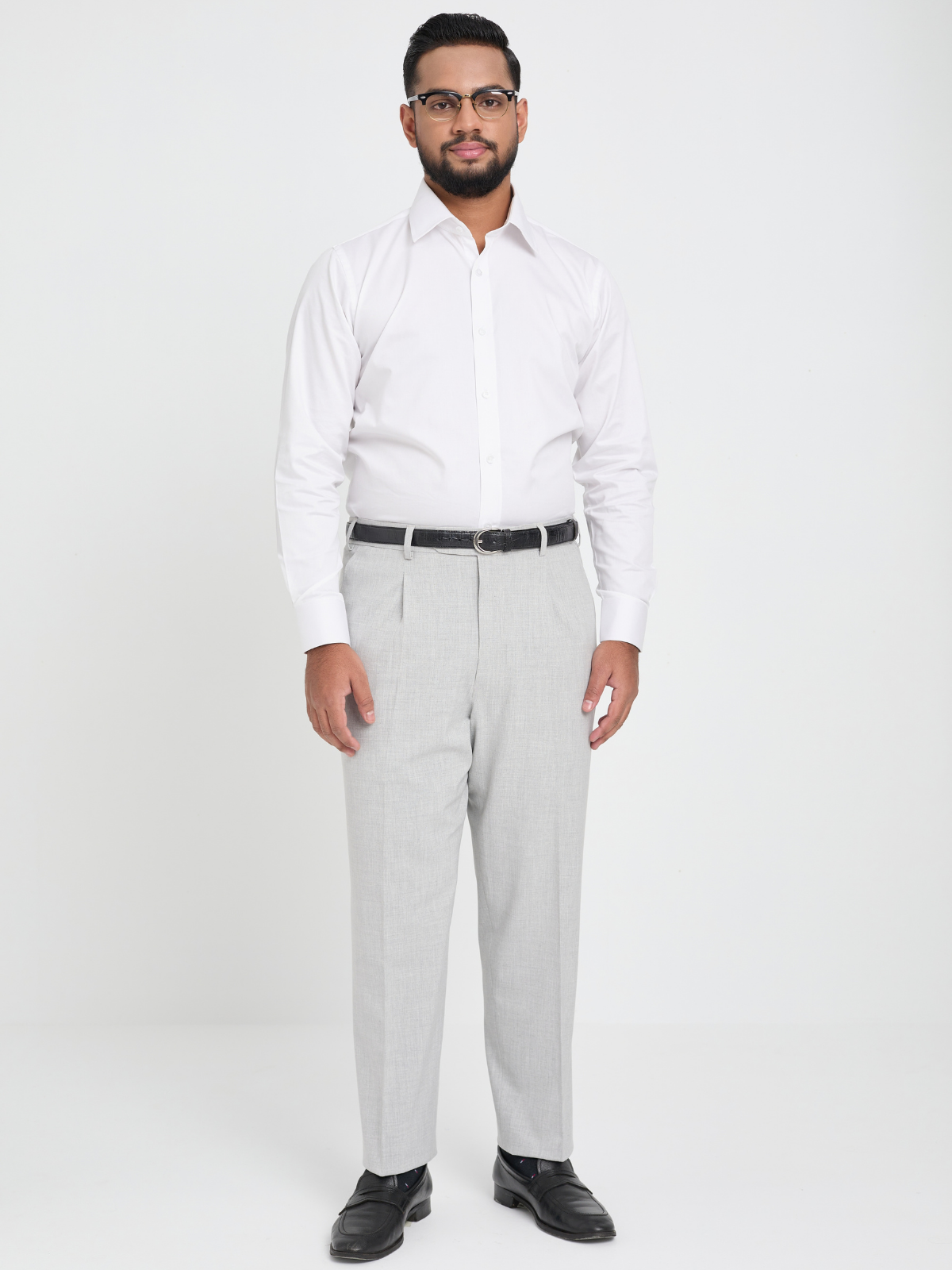 Light Grey Mid Rise Formal Trouser