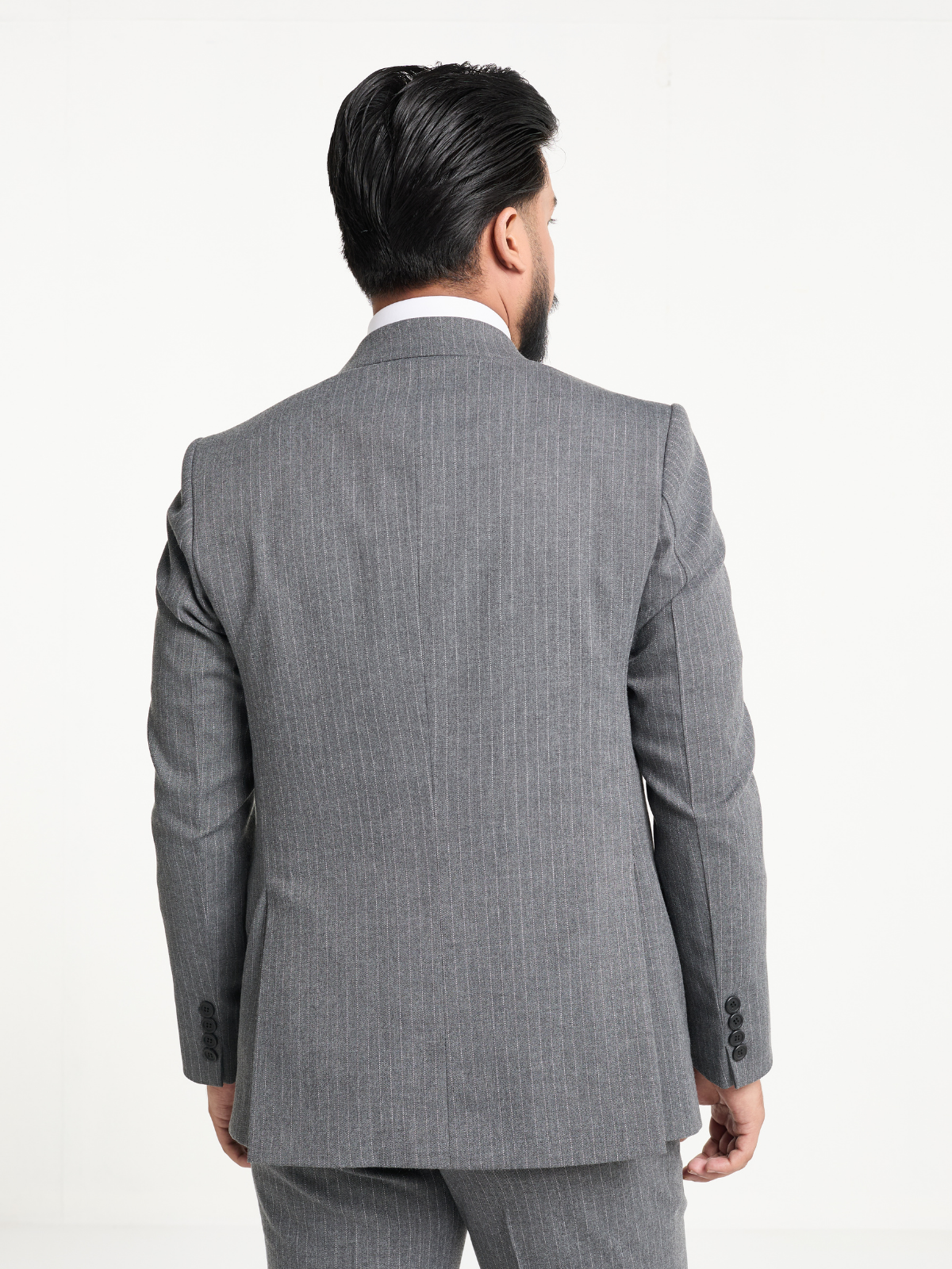 Grey Pinstripe Blazer