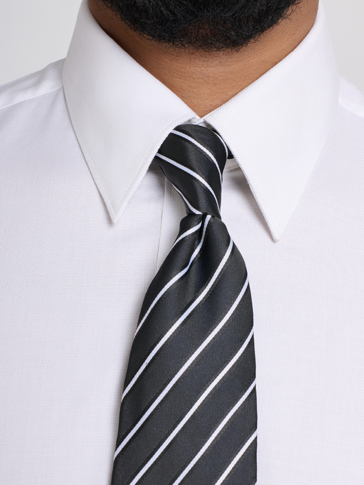 Point Collar White Formal Shirt