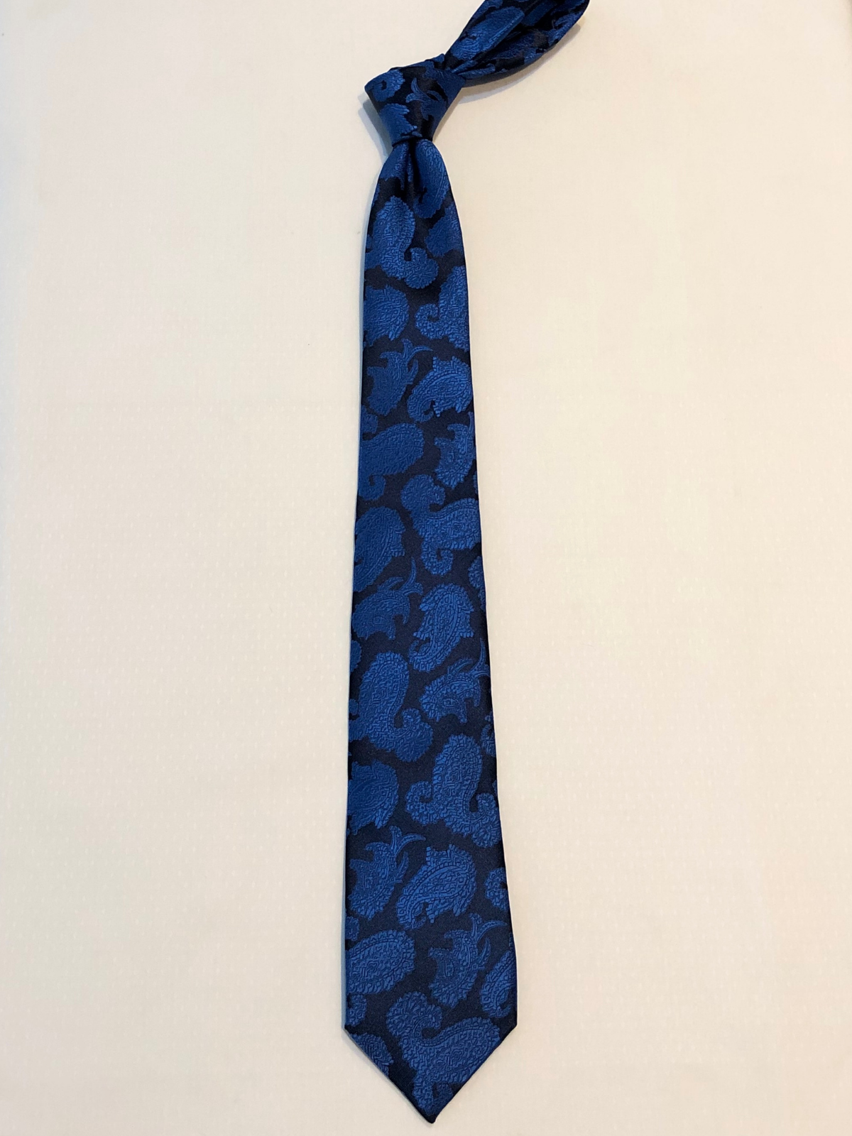 Navy Paisley Tie