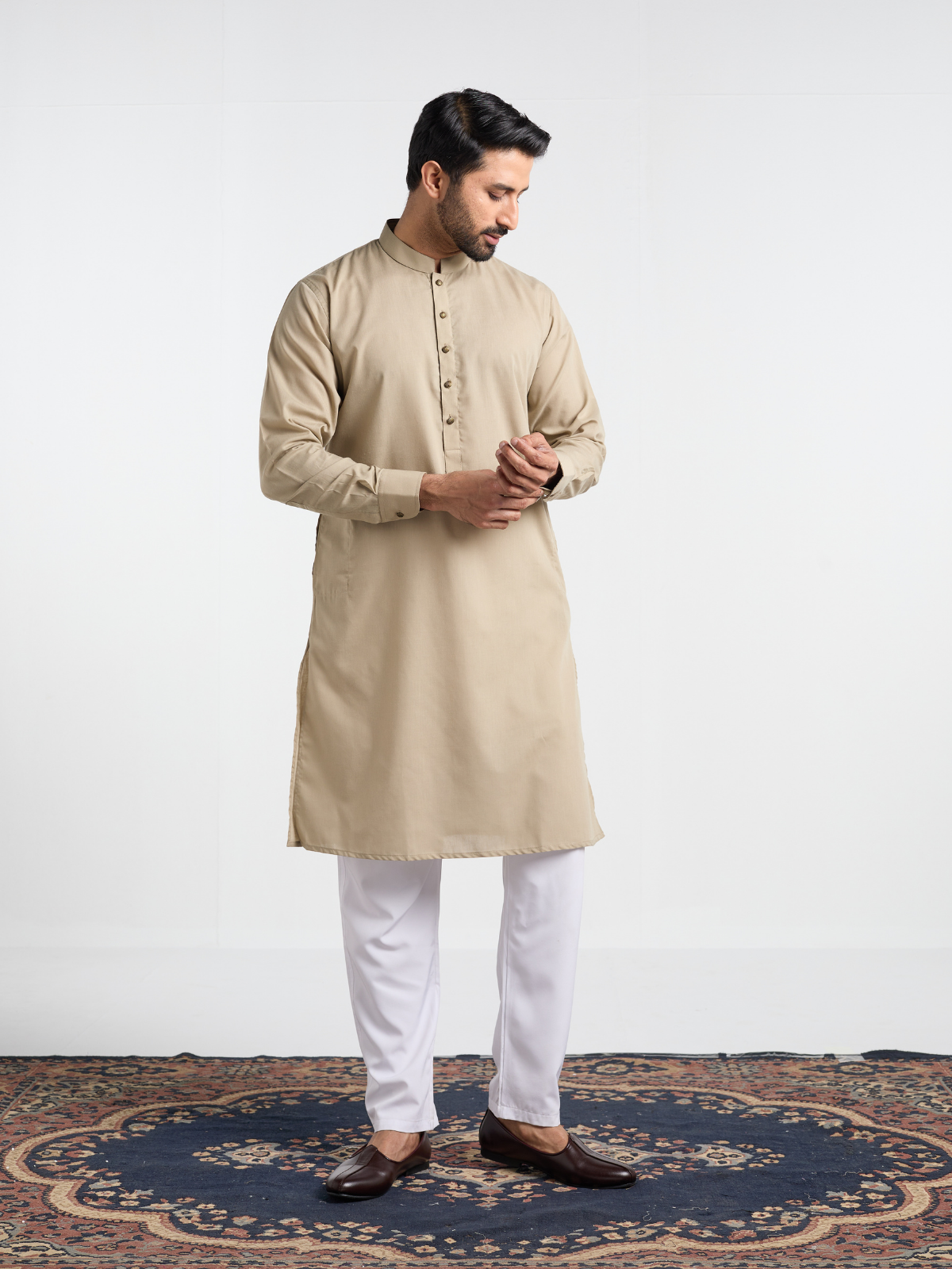 Taupe Single Kurta