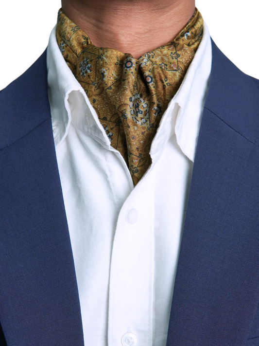 Golden Patterned Ascot