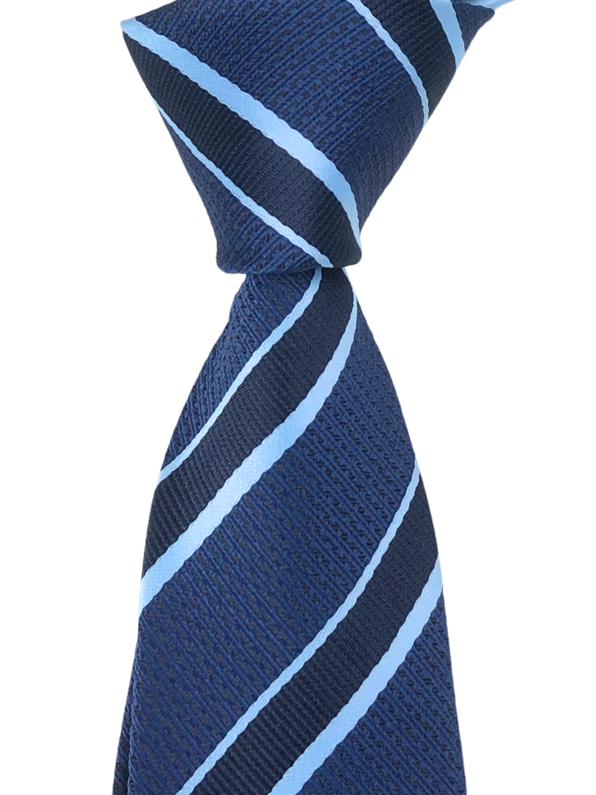 Navy & Aqua Repp Tie