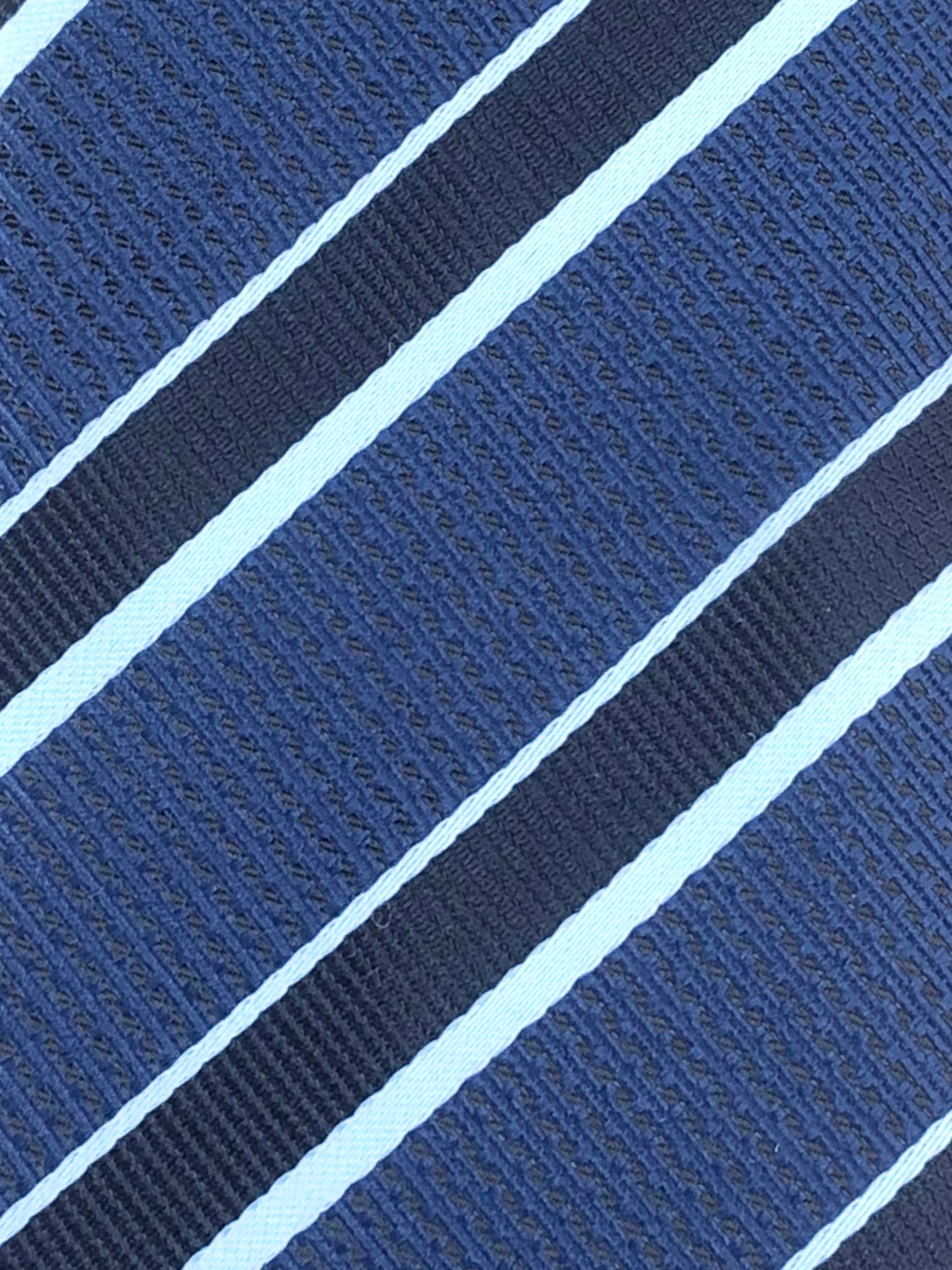 Navy & Aqua Repp Tie