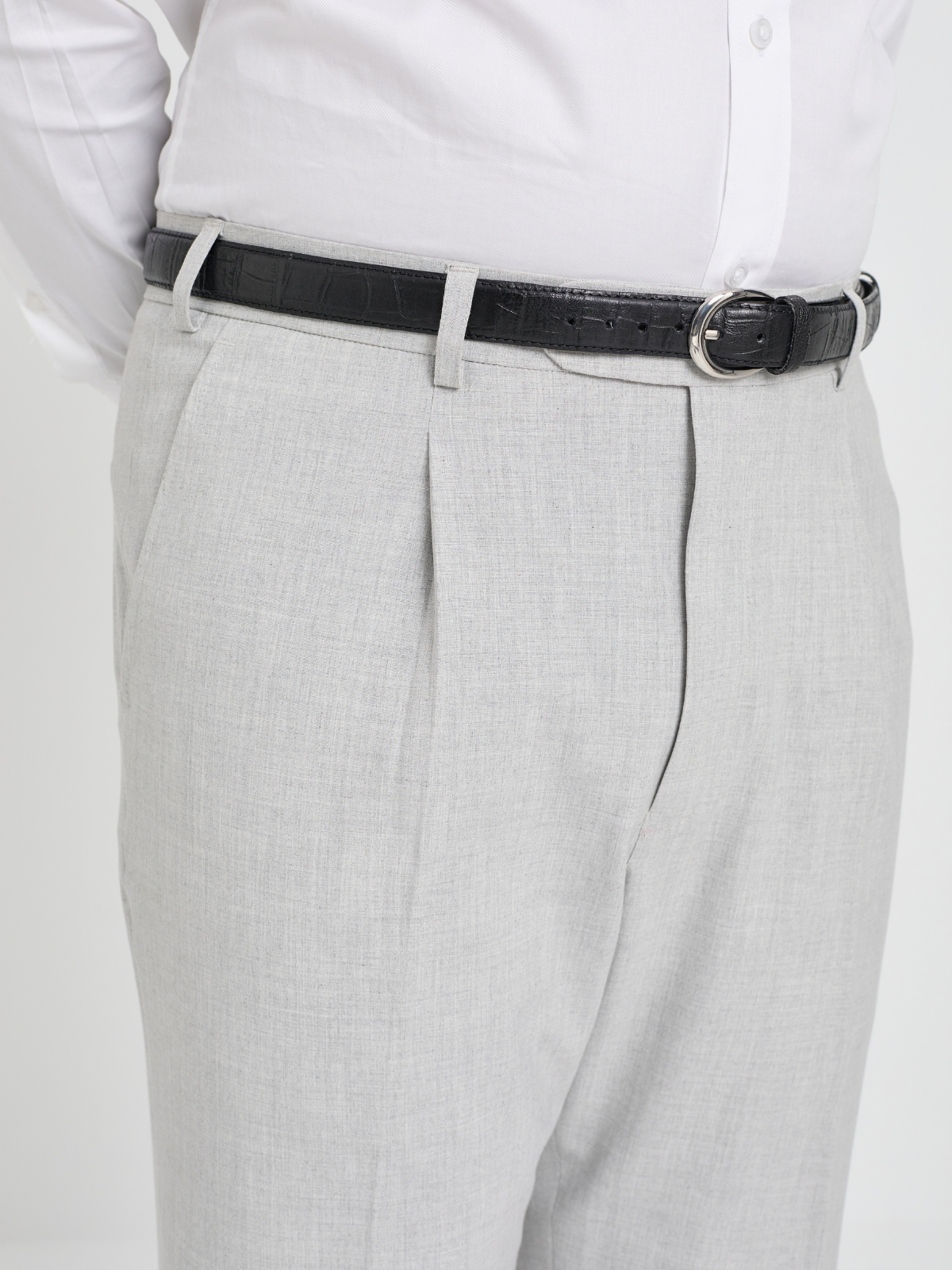 Light Grey Mid Rise Formal Trouser