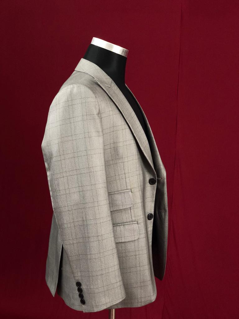 Fossil Grey Chequered Blazer – Gentleman’s Wardrobe