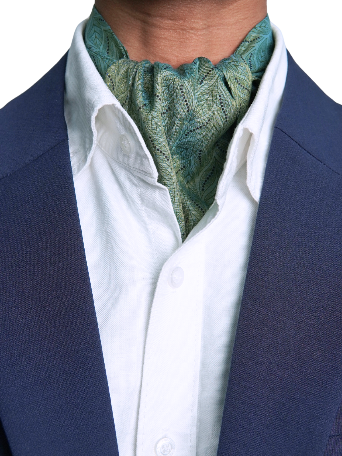 Green Patterned Ascot