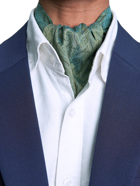 Green Patterned Ascot