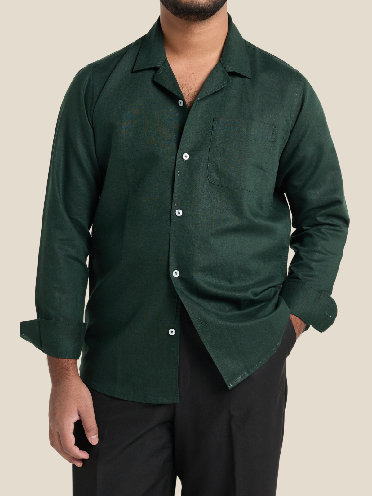 Bottle Green Cuban Shirt