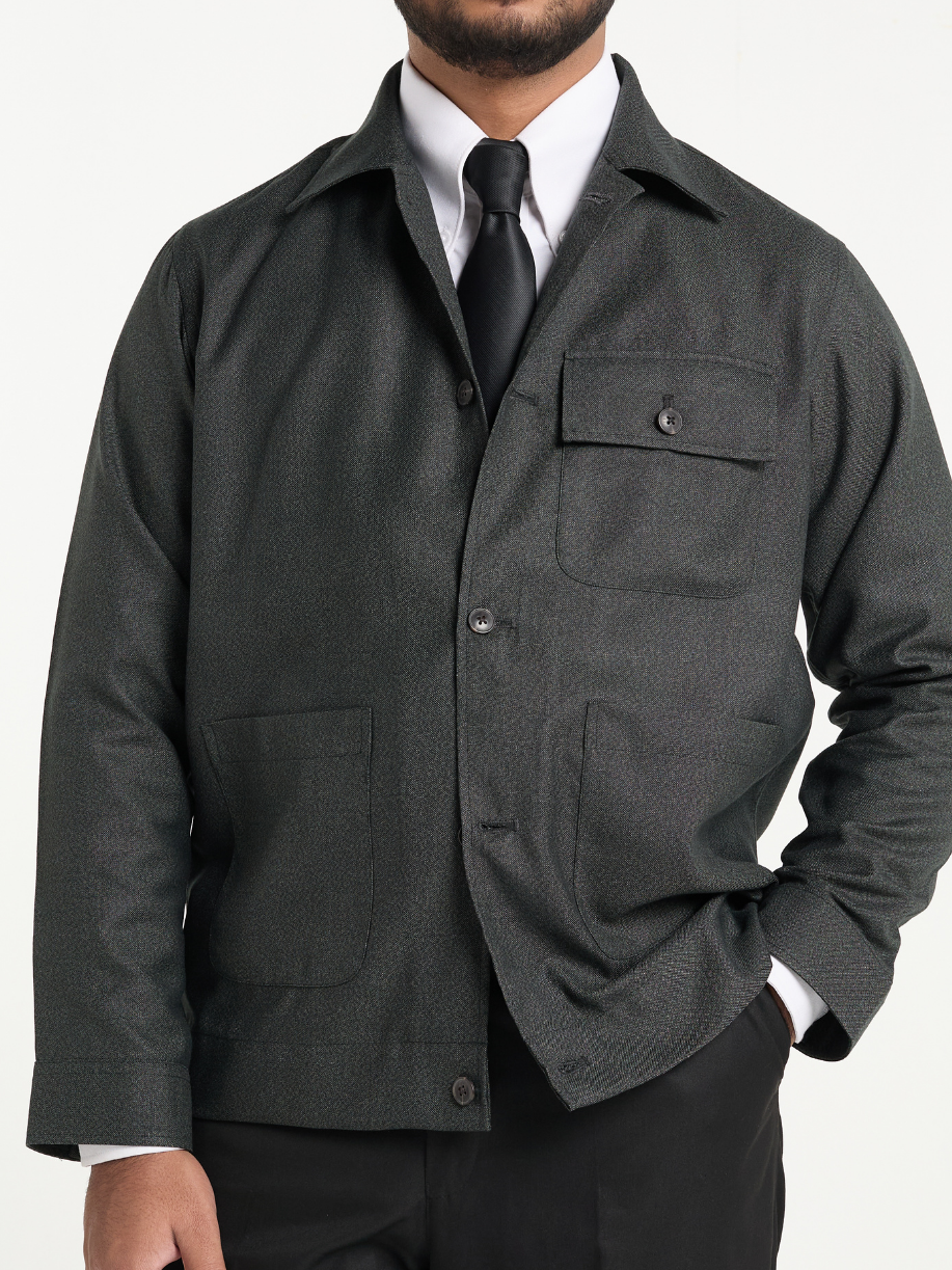 Forest Green Shacket